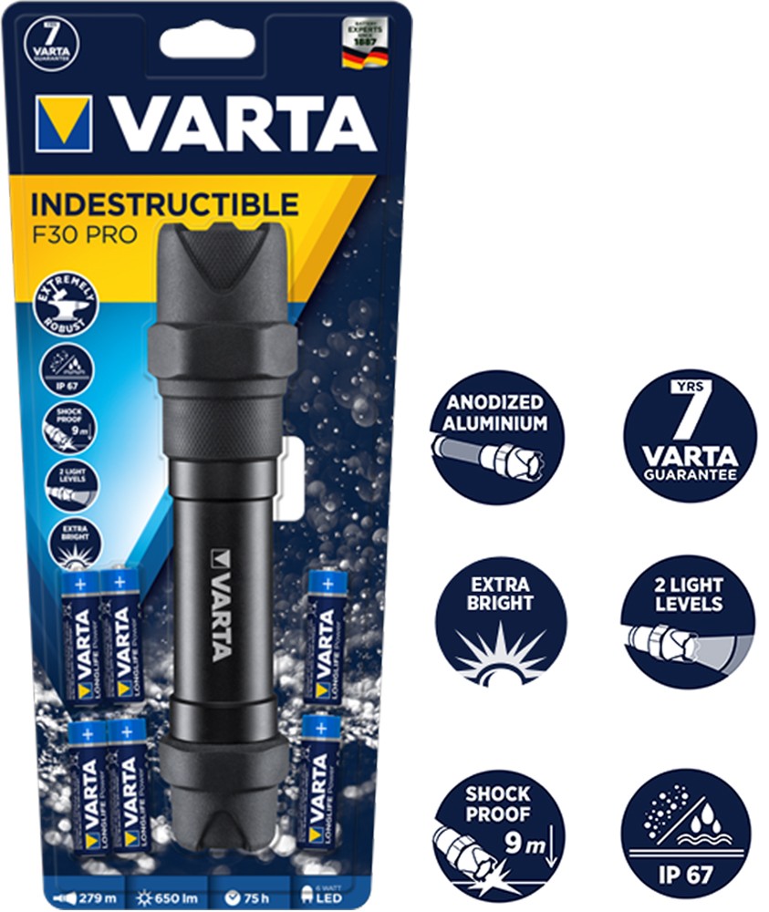 Torche Indestructible VARTA F30 PRO 18714
