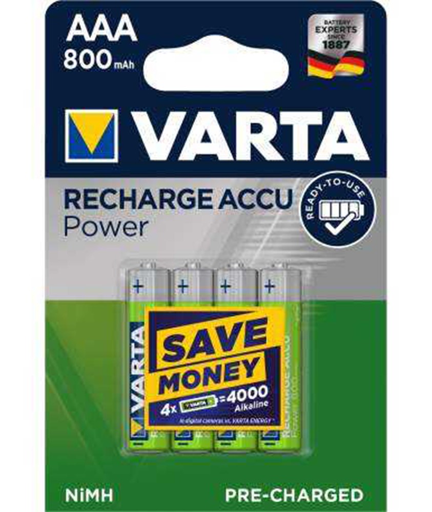 4 Piles AAA rechargeables VARTA HR03 56703